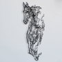 Wallity Metal Horse Line Art - APT724